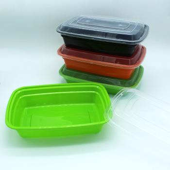 一次性餐盒美式長方形1000ml 歐式打包盒蓋飯盒1500ml外賣便當盒