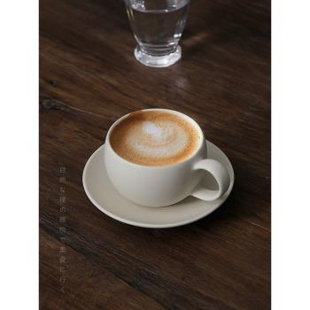 玩物志【啞光奶油蛋杯】210ML拉花拿鐵杯 高溫陶瓷咖啡杯碟下午茶