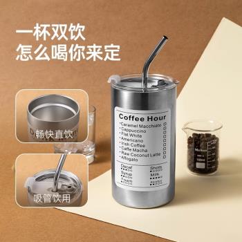 MINISO美式便攜隨行吸管水杯咖啡
