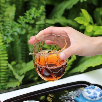 夏禾茶具創意玻璃公道杯加厚高硼矽耐熱茶海沐春風向榮防燙分茶器