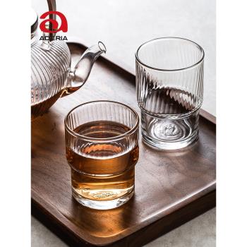 日本進口石塚硝子aderia玻璃杯家用簡約果汁杯子水杯咖啡杯小茶杯