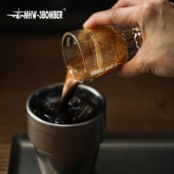 轟炸機意式濃縮咖啡杯玻璃帶刻度盎司量杯shot杯萃取杯家商用杯子