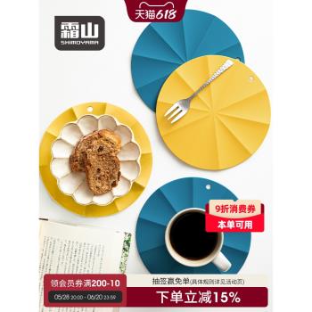 霜山傘紋矽膠隔熱墊家用食品級餐桌墊加厚防燙杯墊廚房耐高溫鍋墊