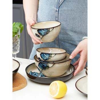 玉泉中式米飯碗家用創意陶瓷泡麵碗湯碗加厚防燙小碗日式網紅餐具