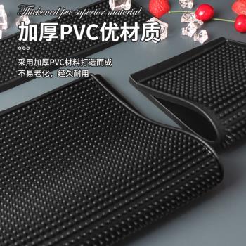 加厚咖啡吧臺墊奶茶酒吧隔水墊橡膠防滑矽膠杯子瀝水墊廚房長方形