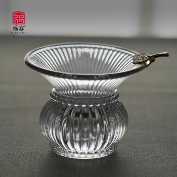 玻璃茶漏茶濾茶葉過濾器公道杯茶具配件茶漏斗濾網茶隔泡茶濾茶器
