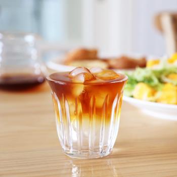 ins風 冰拿鐵咖啡杯 澳白杯拉花 條紋透明耐冷熱Dirty玻璃杯200ml