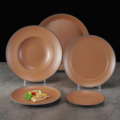 密胺塑料日式圓形烤肉商用盤子