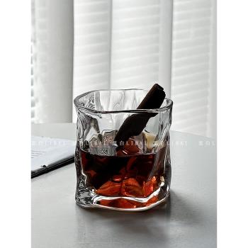 扭扭烈酒杯家用客廳玻璃威士忌