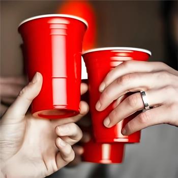 一次性彩色塑料杯美國派對杯beer pong酒吧音樂節紅色杯子舞遊戲
