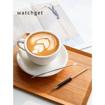 watchget 金屬拉花筆 雙頭雕花筆 雕花針裱花針咖啡器具咖啡用品