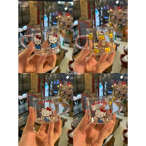 【又又海】可愛少女心卡通耐高溫玻璃杯小茶杯牛奶杯咖啡杯飲料杯