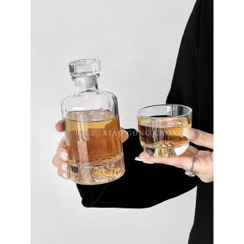創意新中式觀山冷萃玻璃瓶茶杯