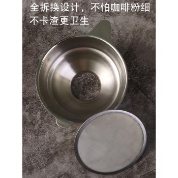 咖啡濾網食品級不銹鋼細密茶漏斗滴漏式美式無沉澱免濾紙手沖無渣