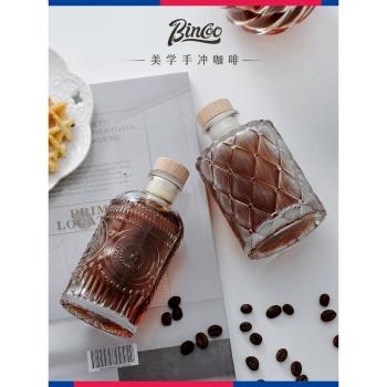 Bincoo冷萃杯冰滴咖啡壺飲料瓶玻璃小酒瓶果酒奶茶冷泡茶便攜家用