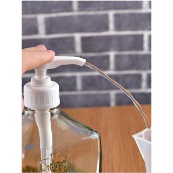 糖壓瓶玻璃果糖擠壓瓶奶茶店專用塑膠糖漿瓶定量按壓頭手壓式商用