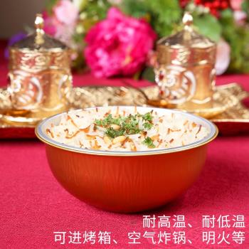 愛焙樂360ML耐高溫鋁箔碗圓形餃子米飯湯圓一次性打包餐盒金飯碗