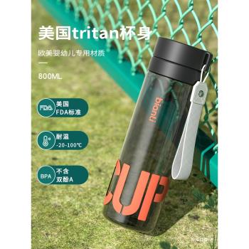 tritan塑膠水杯2025新款男運動水壺耐高溫夏季學生泡茶杯子大容量