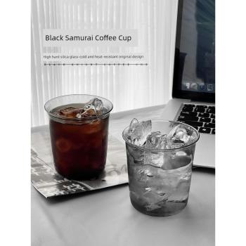 小眾黑武士美式拿鐵高硼矽咖啡杯