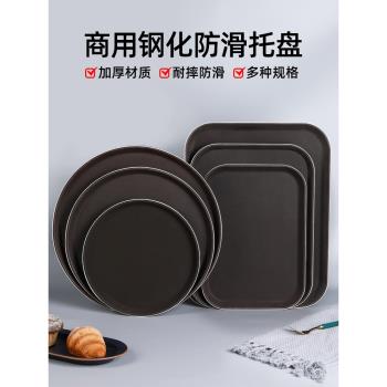 防滑塑膠圓形酒吧KTV商用託盤