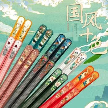 筷子家用高檔 合金專人專用 家庭2022新款高顏值分餐快子一人一筷