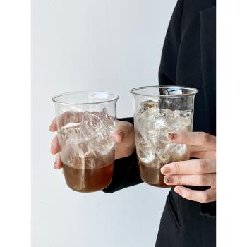 冰拿鐵美式飲品杯透明喝水咖啡
