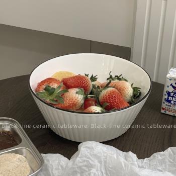 ins風高顏值大號湯碗單個拉麵碗沙拉碗家用飯碗陶瓷餐具碗碟套裝