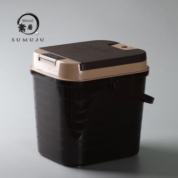 茶臺茶桶茶渣桶過濾排水桶功夫茶具家用垃圾桶塑膠廢水桶小茶水桶