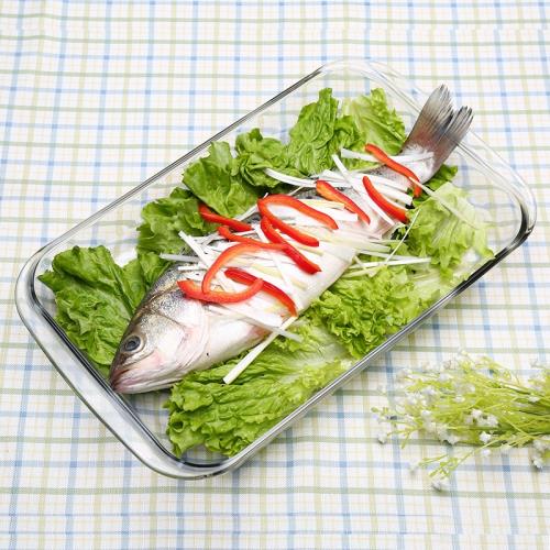 菲內克斯鋼化耐熱玻璃烤盤焗飯盤微波爐專用盤鮑魚盤魚盤家用披薩