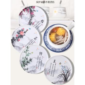 隔熱墊餐桌墊防燙墊碗碟墊砂鍋墊盤墊大耐高溫圓形菜墊子防水家用