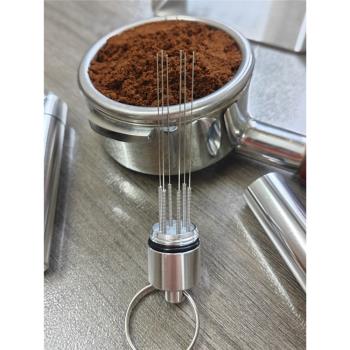 布粉器咖啡針式胡桃木不銹鋼