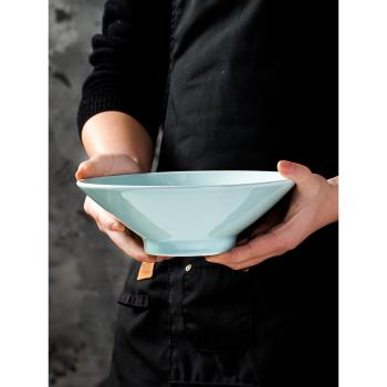 景德鎮青瓷斗笠碗釉下彩家用麵碗中式大號湯碗商用麻辣燙陶瓷餐具