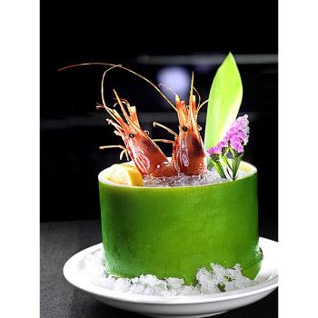 日系和風餐具精緻若竹火鍋盛器個性時尚餐廳酒店創意分子料理餐盤