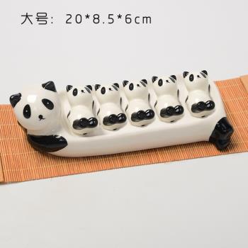 可愛小熊筷子架家用陶瓷醬油碟