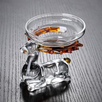 高硼矽玻璃茶漏創意茶隔公道杯茶濾家用泡茶器茶葉過濾網茶道配件