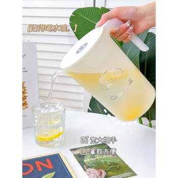 冷水壺家用大容量冷飲桶冰箱涼水壺耐高溫茶壺辦公室塑膠涼水杯子