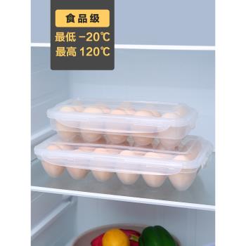 冰箱雞蛋架託側門雞蛋收納盒家用保鮮裝蛋防摔防震透明塑膠雞蛋盒