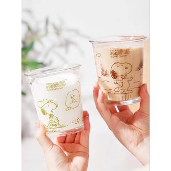 史努比宿舍喝水可愛少女心玻璃杯