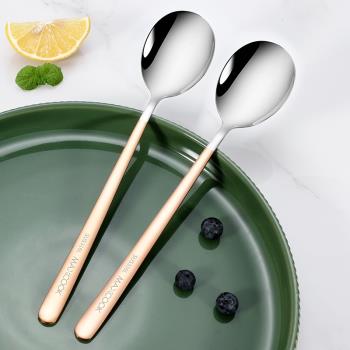 316L不銹鋼湯勺湯匙加大勺子餐勺飯勺調羹兒童嬰兒寶寶輔食吃飯勺