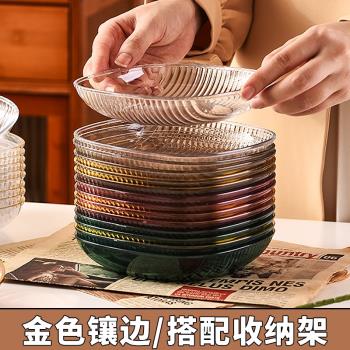 精緻骨碟家用吐骨碟食品級小盤子餐桌骨頭碟塑膠小吃盤桌面垃圾盤