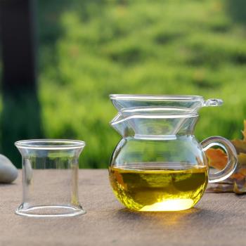 創意茶壺可愛功夫一體公道杯玻璃