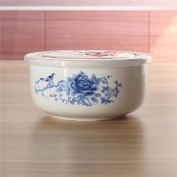陶瓷大號保鮮碗帶真空密封蓋密封蓋六寸飯盒泡麵碗便當盒750ml