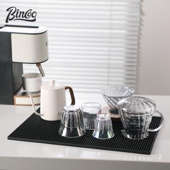 Bincoo手沖咖啡吧臺墊瀝水墊咖啡杯墊杯防滑橡膠濾水膠墊杯墊子