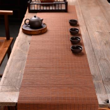 茶席墊子功夫茶具配件大全吸水幹泡墊日式茶盤墊茶墊竹蓆桌旗桌巾