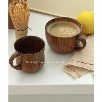 SHINY MOMO日韓Vintage木製咖啡杯