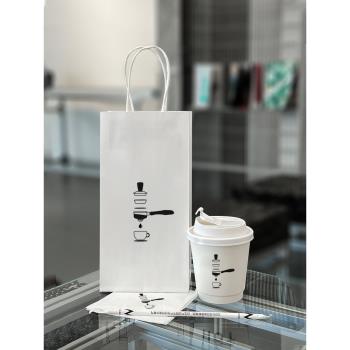一次性咖啡杯加厚隔熱奶茶紙杯雙層加厚中空紙杯子冷飲塑料杯商用