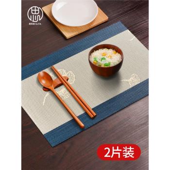 日式餐墊餐桌隔熱墊高階感西餐墊防水餐桌墊防燙菜墊碟墊碗墊中式