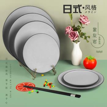 圓形仿瓷復古餐具自助蓋澆飯盤子