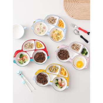 食品級兒童陶瓷男孩寶寶防摔餐盤
