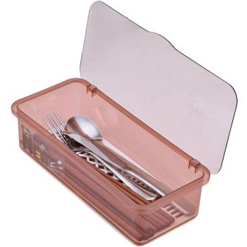 商用餐具收納盒筷子盒餐廳裝放勺子的盒子廚房家用筷筒刀叉簍平放